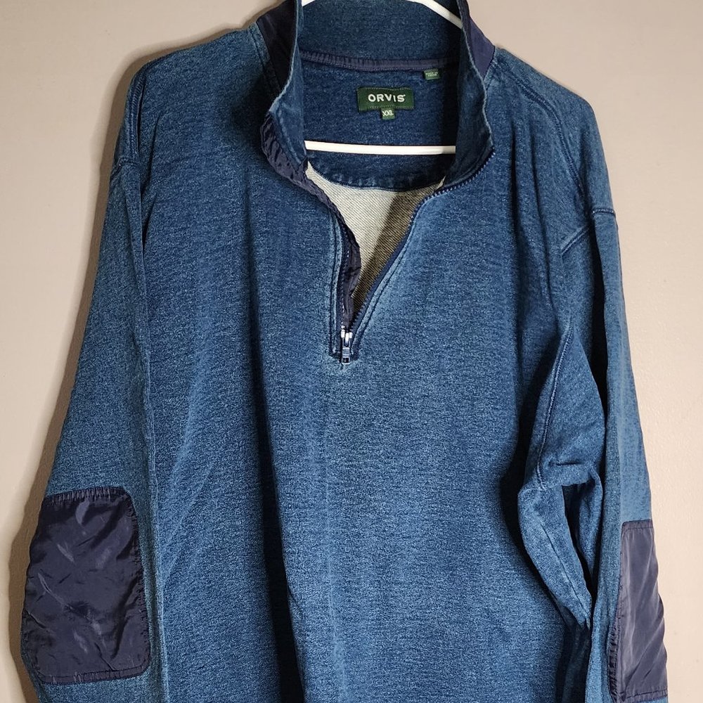 Orvis Denim Looking 1/4 Zip Up